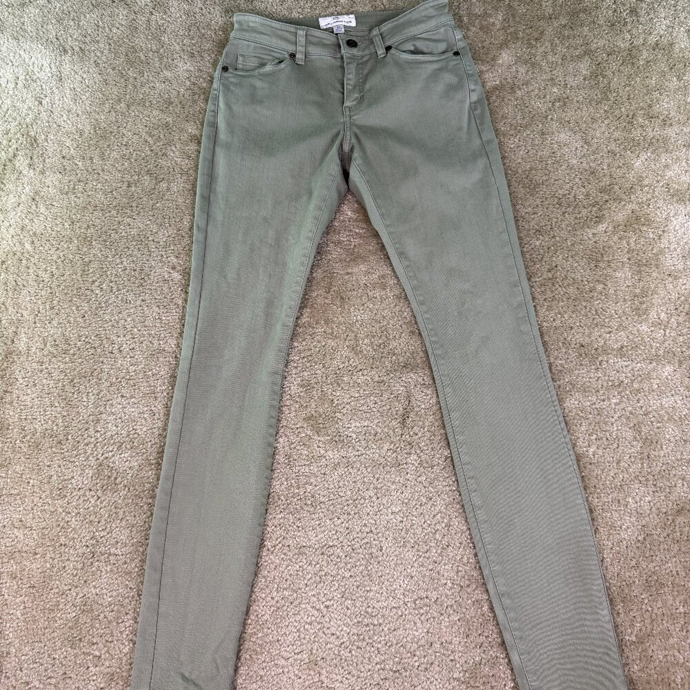 Southern Tide Skinny Jeans Women's Size 24 Olive Low Rise Denim 26x29 E600